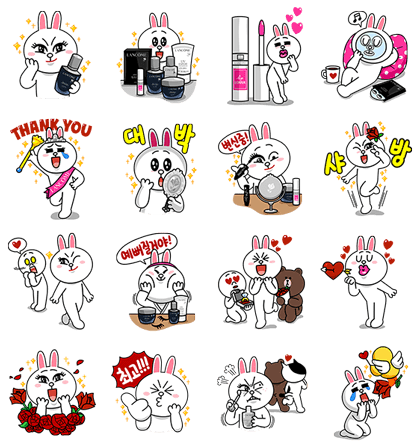LINE LANCÔME Beauty Special Line Sticker GIF & PNG Pack: Animated & Transparent No Background | WhatsApp Sticker