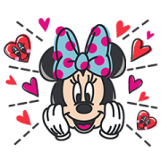 Minnie Mouse (Think Positive!) Sticker for LINE & WhatsApp | ZIP: GIF & PNG