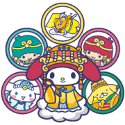 Sanrio Characters dressed as lovely gods Sticker for LINE & WhatsApp | ZIP: GIF & PNG