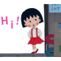 90's Chibi Maruko Chan Part 1 Stickers Sticker for LINE & WhatsApp | ZIP: GIF & PNG
