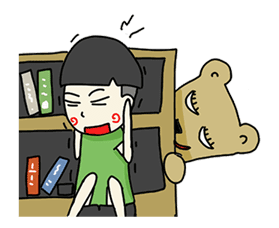 Beargirlfriend Love Story Sticker for LINE & WhatsApp | ZIP: GIF & PNG
