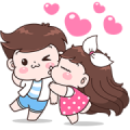 Boobib Couple Effect Stickers Sticker for LINE & WhatsApp | ZIP: GIF & PNG