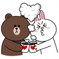 Brown & Cony's Cozy Winter Date Sticker for LINE & WhatsApp | ZIP: GIF & PNG