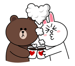 Brown & Cony's Cozy Winter Date Brown & Cony's Cozy Winter Date Sticker for LINE & WhatsApp | ZIP: GIF & PNG