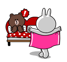 Brown & Cony's Thrilling Date Brown & Cony's Thrilling Date Sticker for LINE & WhatsApp | ZIP: GIF & PNG