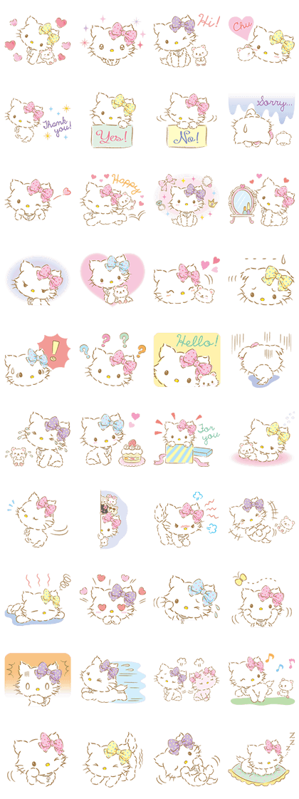 Charmmykitty Line Sticker GIF & PNG Pack: Animated & Transparent No Background | WhatsApp Sticker