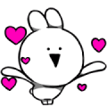 Extremely Crazy Rabbit Animated Sticker for LINE & WhatsApp | ZIP: GIF & PNG