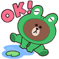Jungle Brown Sticker for LINE & WhatsApp | ZIP: GIF & PNG