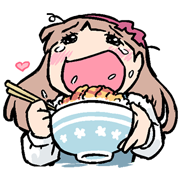 Munchy Girl Mogumi Munchy Girl Mogumi Sticker for LINE & WhatsApp | ZIP: GIF & PNG