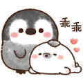 Pastel Penguin Sticker for LINE & WhatsApp | ZIP: GIF & PNG