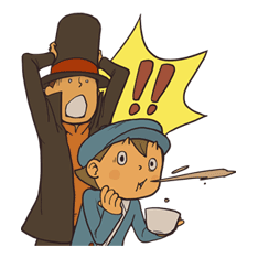 Professor Layton Professor Layton Sticker for LINE & WhatsApp | ZIP: GIF & PNG