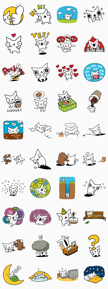 SNOWCAT Line Sticker GIF & PNG Pack: Animated & Transparent No Background | WhatsApp Sticker