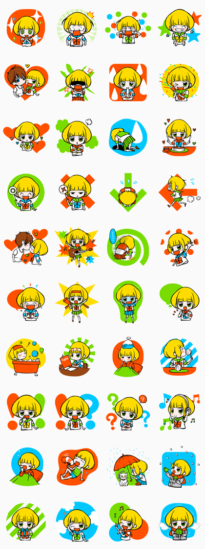 She has a crush on a liar Line Sticker GIF & PNG Pack: Animated & Transparent No Background | WhatsApp Sticker