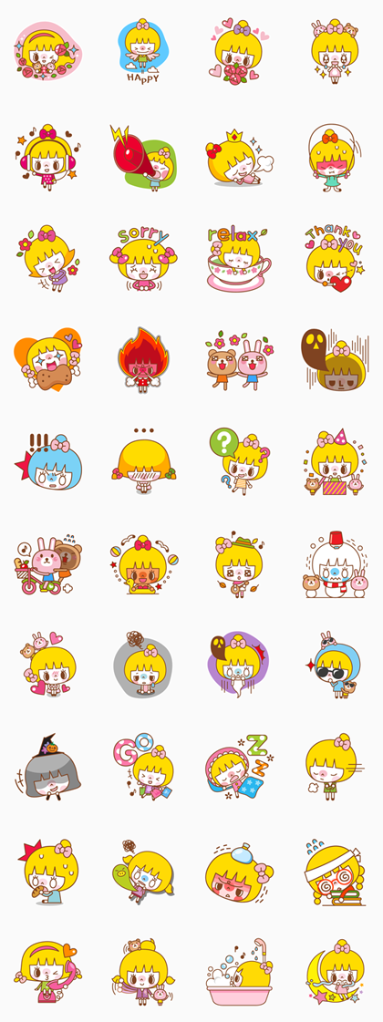 Yelly Line Sticker GIF & PNG Pack: Animated & Transparent No Background | WhatsApp Sticker