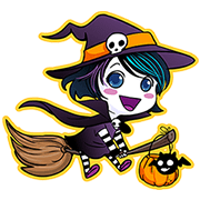 Anna Blue's Halloween Anna Blue's Halloween Sticker for LINE & WhatsApp | ZIP: GIF & PNG