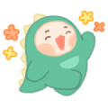 Baby Dino Kua 2 Sticker for LINE & WhatsApp | ZIP: GIF & PNG