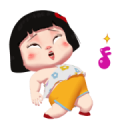Khing Khing Happy Girl 2 Sticker for LINE & WhatsApp | ZIP: GIF & PNG
