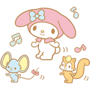 My Melody Moving Backgrounds Sticker for LINE & WhatsApp | ZIP: GIF & PNG