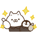 Penguin and Cat Days×RIZAP Sticker for LINE & WhatsApp | ZIP: GIF & PNG