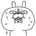 Animated Super Expressive Rabbit 6 Sticker for LINE & WhatsApp | ZIP: GIF & PNG