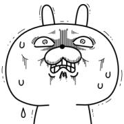 Animated Super Expressive Rabbit 6 Animated Super Expressive Rabbit 6 Sticker for LINE & WhatsApp | ZIP: GIF & PNG