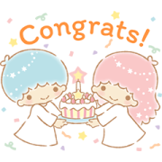 Little Twin Stars Moving Backgrounds Sticker for LINE & WhatsApp | ZIP: GIF & PNG