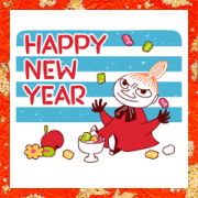 Moomin: New Year's Animated Stickers Sticker for LINE & WhatsApp | ZIP: GIF & PNG