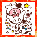 Piske & Usagi New Year's Big Stickers Sticker for LINE & WhatsApp | ZIP: GIF & PNG