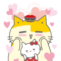 Small talk between AMA and Hello Kitty Sticker for LINE & WhatsApp | ZIP: GIF & PNG