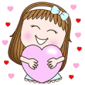 SweetGirl × RMS Music Hits: Everyday Use Sticker for LINE & WhatsApp | ZIP: GIF & PNG