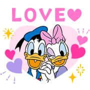 Donald & Daisy Couples Stickers Sticker for LINE & WhatsApp | ZIP: GIF & PNG
