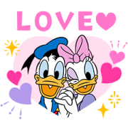 Donald & Daisy Couples Stickers Donald & Daisy Couples Stickers Sticker for LINE & WhatsApp | ZIP: GIF & PNG