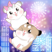 Pudding Hamster 6: Big Stickers 1 Sticker for LINE & WhatsApp | ZIP: GIF & PNG
