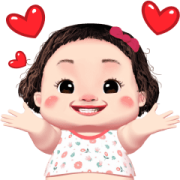 Lamyai Love You Sticker for LINE & WhatsApp | ZIP: GIF & PNG