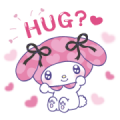 My Melody: Too Much Love Sticker for LINE & WhatsApp | ZIP: GIF & PNG