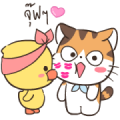 Soidow Cat Valentine Love Story Sticker for LINE & WhatsApp | ZIP: GIF & PNG