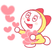 Doraemon Pair Stickers (Dorami) Sticker for LINE & WhatsApp | ZIP: GIF & PNG