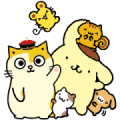 PomPomPurin & AMA play together Sticker for LINE & WhatsApp | ZIP: GIF & PNG