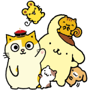PomPomPurin & AMA play together Sticker for LINE & WhatsApp | ZIP: GIF & PNG