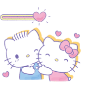 Romantic Hello Kitty Sticker for LINE & WhatsApp | ZIP: GIF & PNG