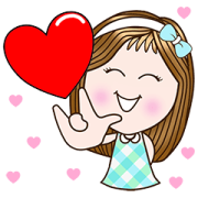 Candy Girl × RMS Hit Music: Cute Wishes Sticker for LINE & WhatsApp | ZIP: GIF & PNG