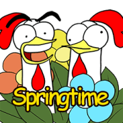Chicken Bro Spring Chicken Chicken Bro Spring Chicken Sticker for LINE & WhatsApp | ZIP: GIF & PNG
