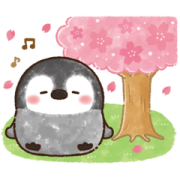 Pastel Penguin: Spring Sticker for LINE & WhatsApp | ZIP: GIF & PNG