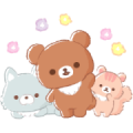Rilakkuma: Friends of Chairoikoguma Sticker for LINE & WhatsApp | ZIP: GIF & PNG