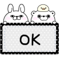 YOSISTAMP-100% Rabbit Message Stickers Sticker for LINE & WhatsApp | ZIP: GIF & PNG