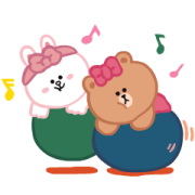 BROWN & FRIENDS Fun Days BROWN & FRIENDS Fun Days Sticker for LINE & WhatsApp | ZIP: GIF & PNG
