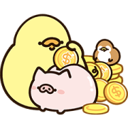FoodieG Golden Stickers FoodieG Golden Stickers Sticker for LINE & WhatsApp | ZIP: GIF & PNG