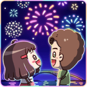 Ms. RedBean: Summer Day Big Stickers Sticker for LINE & WhatsApp | ZIP: GIF & PNG
