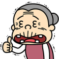Purupuru Grandma Sticker for LINE & WhatsApp | ZIP: GIF & PNG