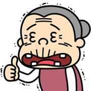 Purupuru Grandma Purupuru Grandma Sticker for LINE & WhatsApp | ZIP: GIF & PNG